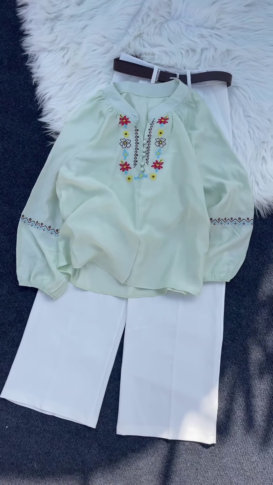 Multicolor Floral Embroidered Shirt Collection – Casual Ethnic Tops for Women - Image 7