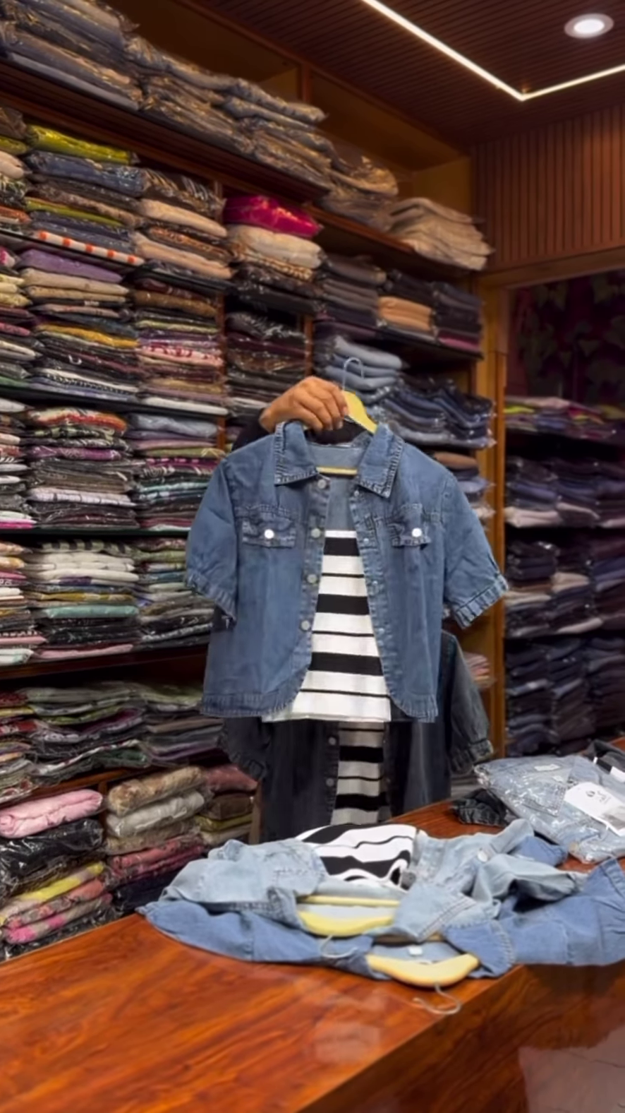 Classic Denim Button-Down Shirt with Chest Pocket and Long Sleeves for Men - Image 2