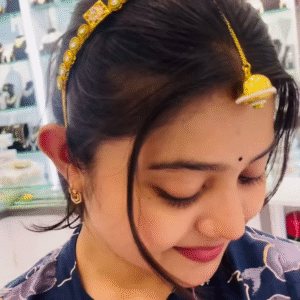 Elegant Gold-Toned Matha Patti with Kundan and Pearl Detailing for Women