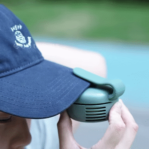 Portable Clip-On Mini Fan for Hat Brim - Rechargeable Personal Cooling