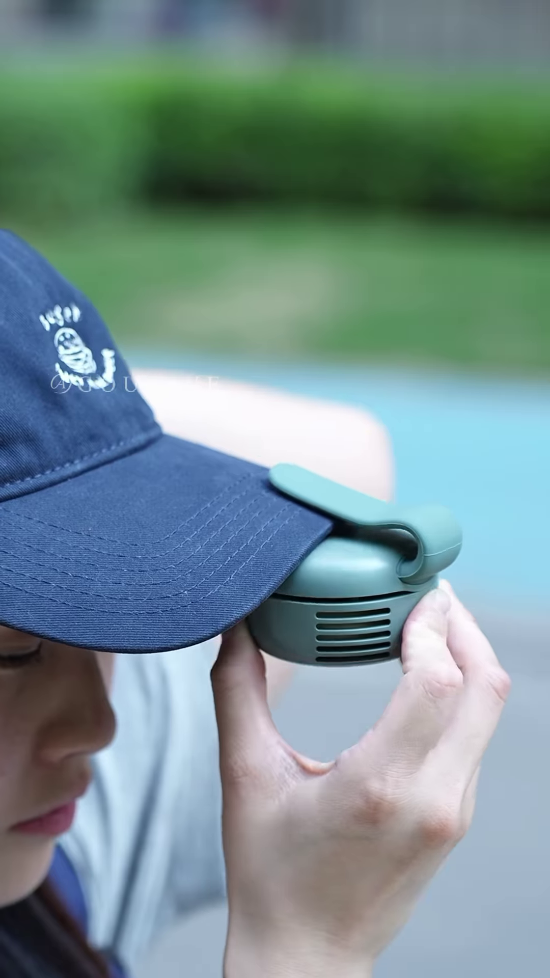 Portable Clip-On Mini Fan for Hat Brim - Rechargeable Personal Cooling