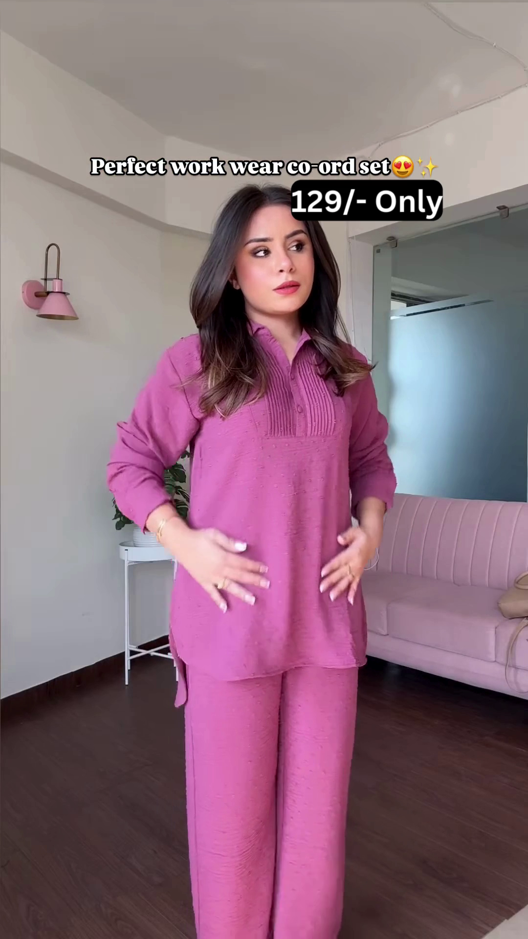 Comfortable Knit Co-ord Set with Textured Detail for Work or Casual Wear