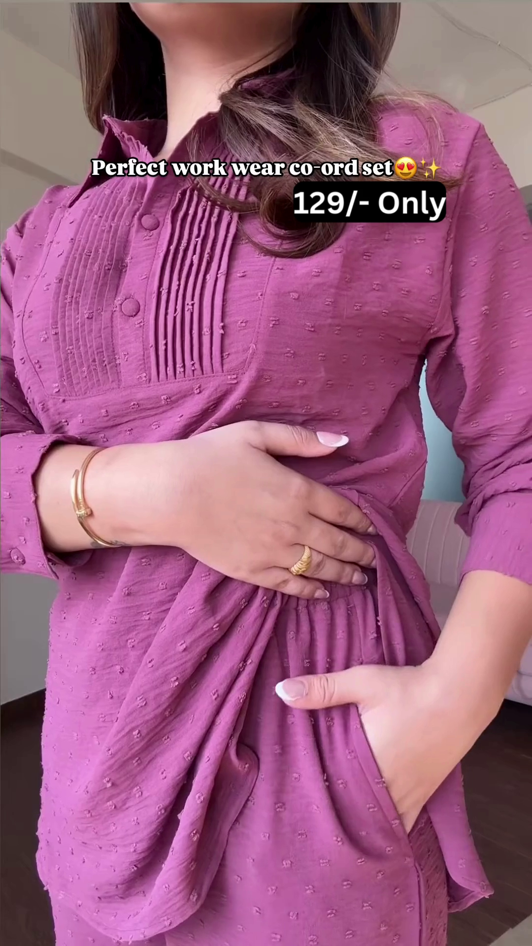 Comfortable Knit Co-ord Set with Textured Detail for Work or Casual Wear - Image 2