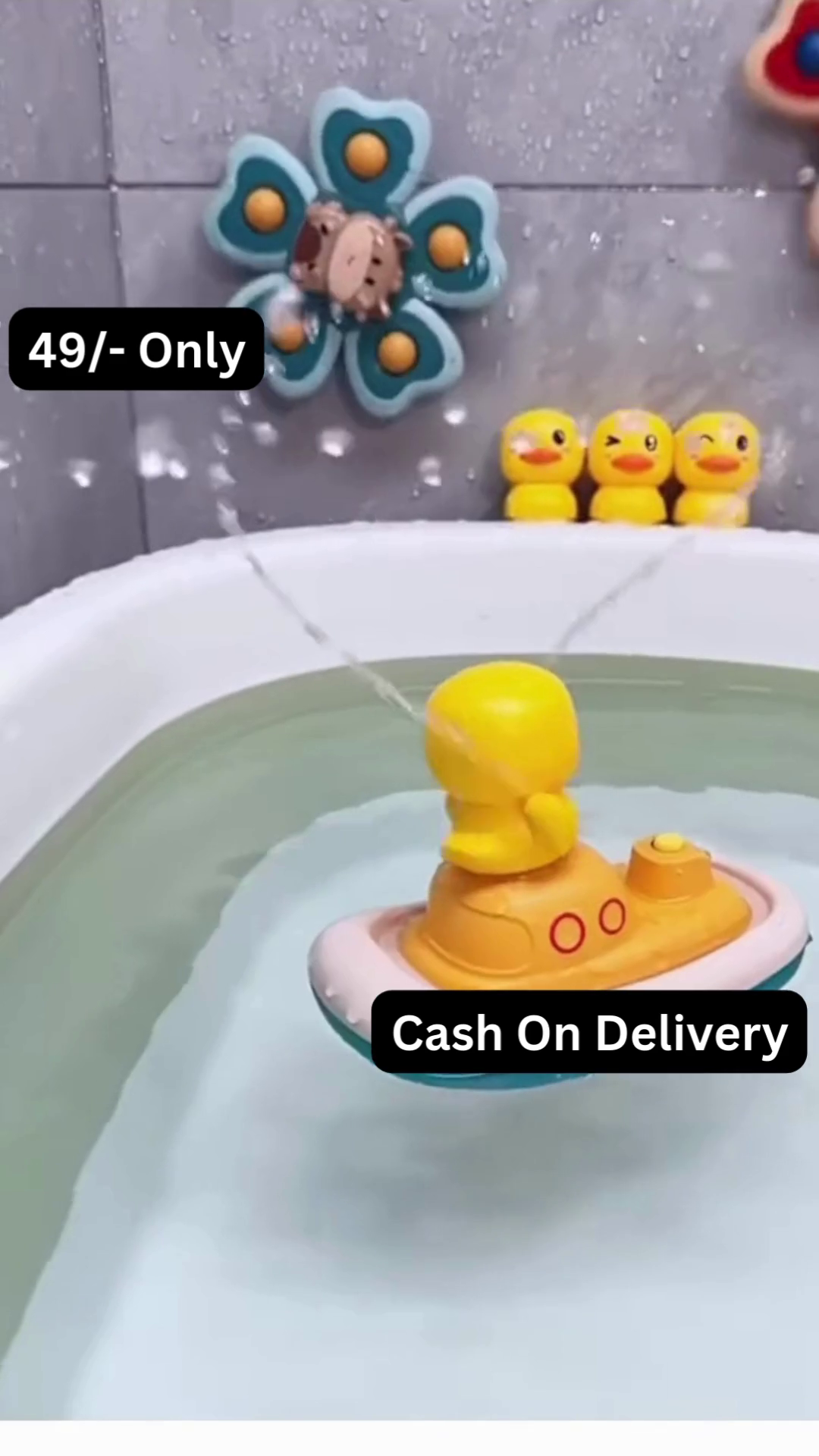 Cute Duck-Themed Baby Bath Shower Toy with Sprinkler