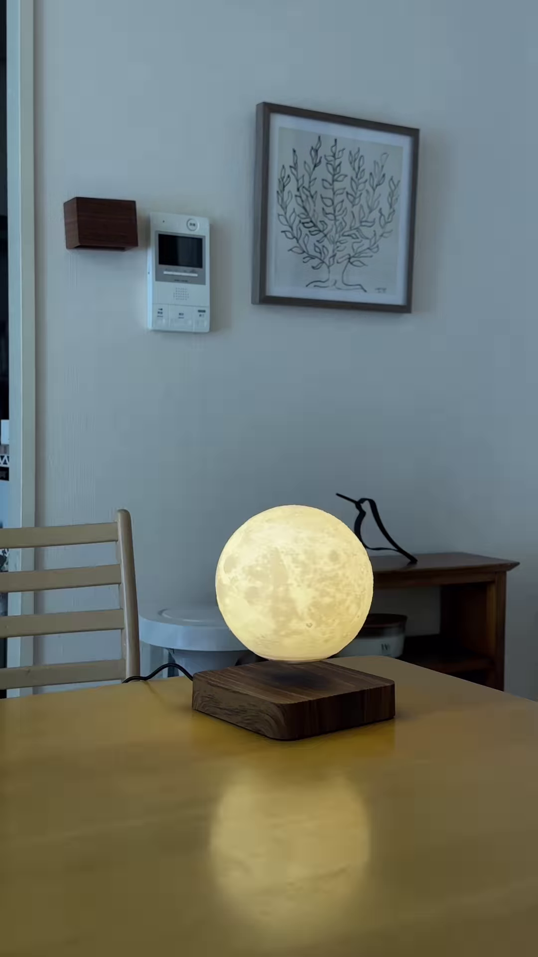 Levitating Moon Lamp with Touch Control and Realistic Lunar Detail - Image 3