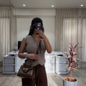 Chic Sleeveless Knit Top with Button Front and Wide-Leg Knit Pants Outfit