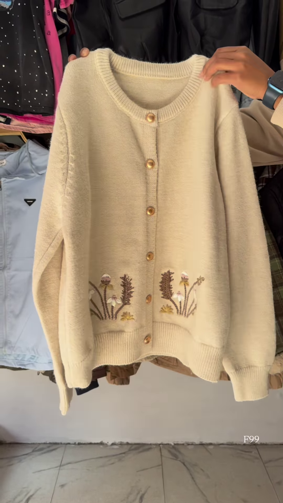 Black Floral Embroidered Button Cardigan β Luxe, Versatile, and Effortlessly Elegant πΌβ¨ - Image 6