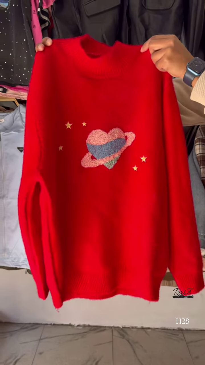 Fuzzy Space Planet Sweater β Whimsical, Soft, and Out-of-This-World Cozy ππͺ - Image 3