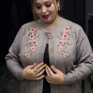 Embroidered Floral Cardigan – Elegant Warmth with Everyday Comfort 🌸🧥