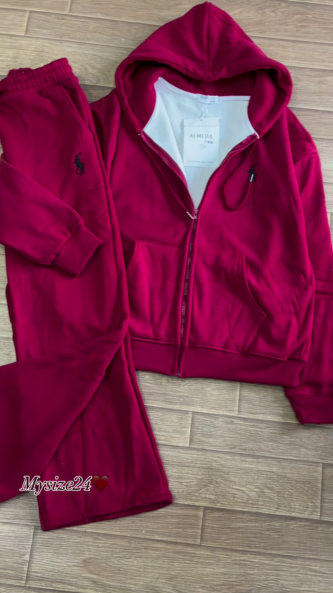 Zip-Up Hoodie & Jogger Co-ord Set π₯ Available in Red, Beige & Brown - Image 2