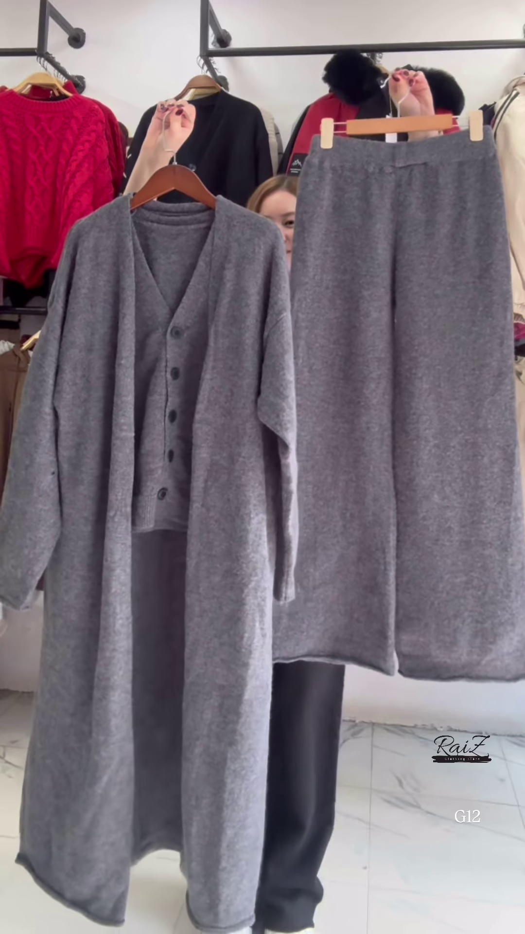 Brown Layered Cardigan & Co-ord Set 🤎 Elegant Everyday Comfort - Image 3