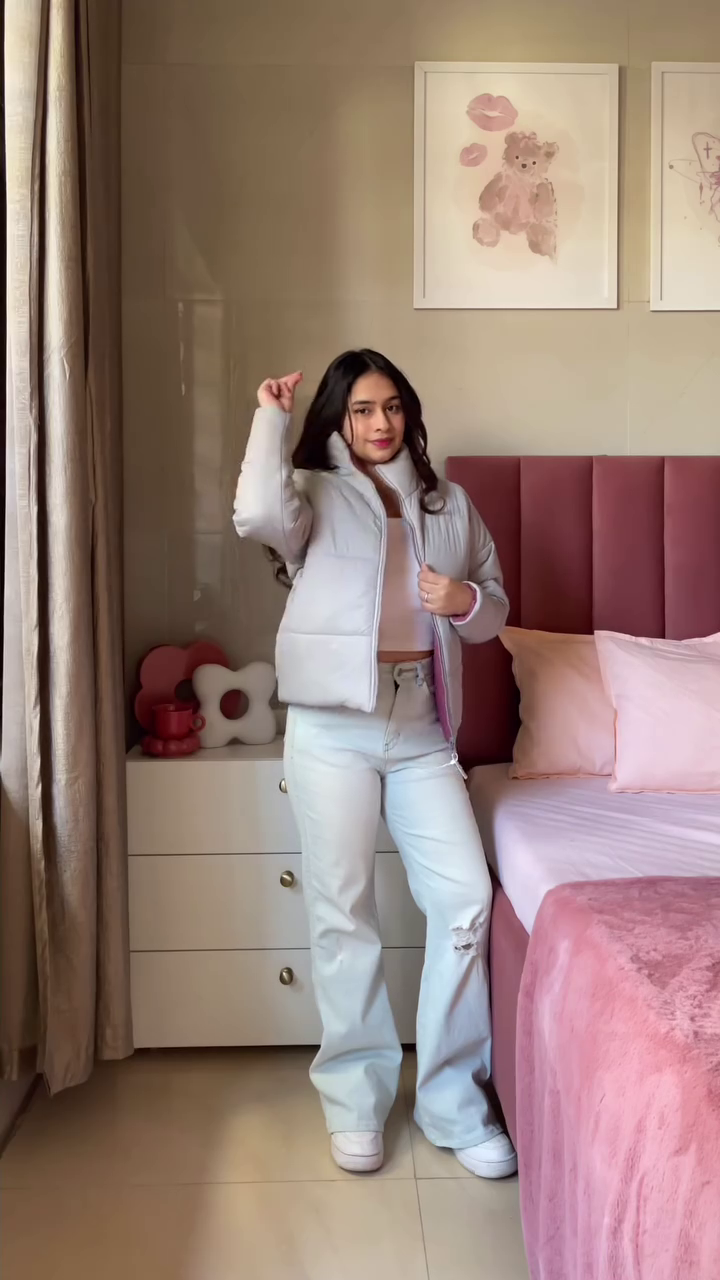 Reversible Jacket 🧥 Pink & Grey – Dual-Sided Winterwear for Style Flexibility - Image 7