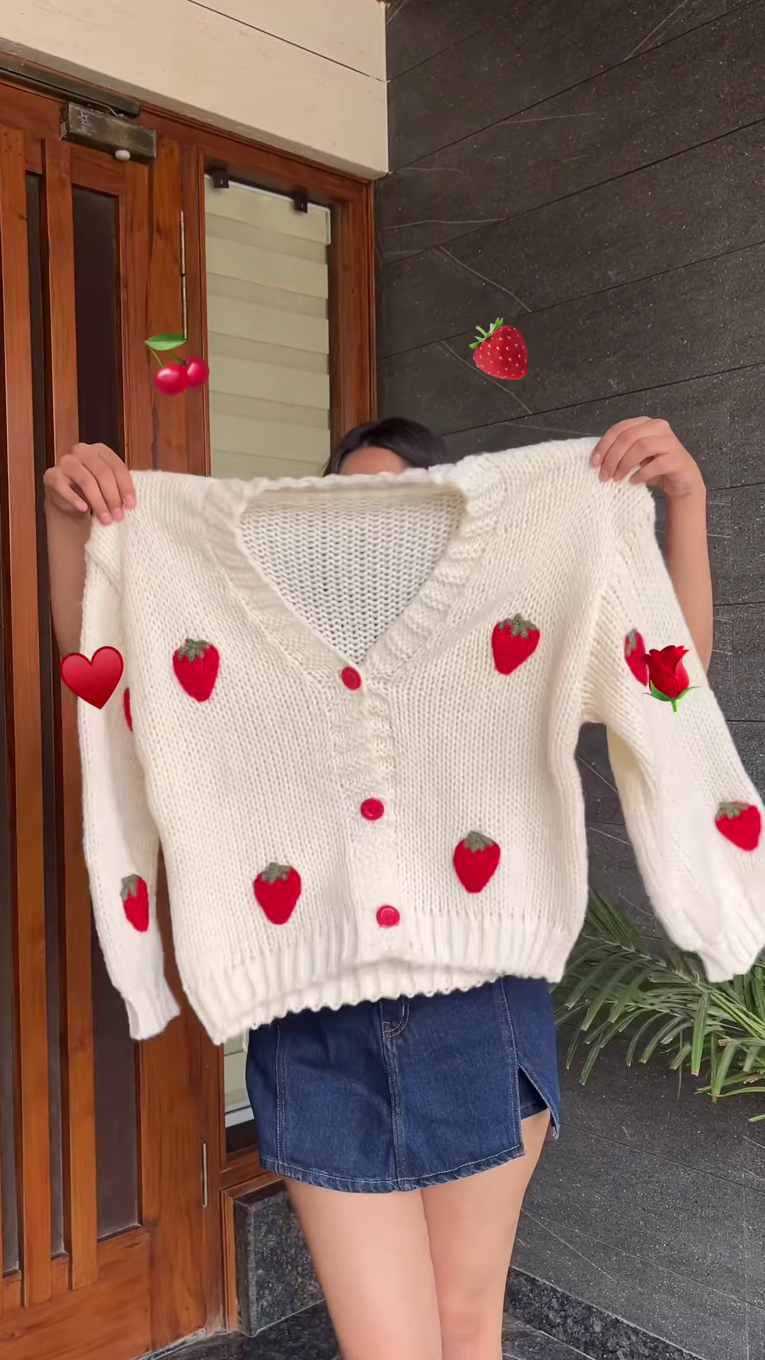 Whimsical Knitwear Collection ππ§Άβ¨ β Strawberry, Furry Beige & Abstract Cream Variants - Image 3