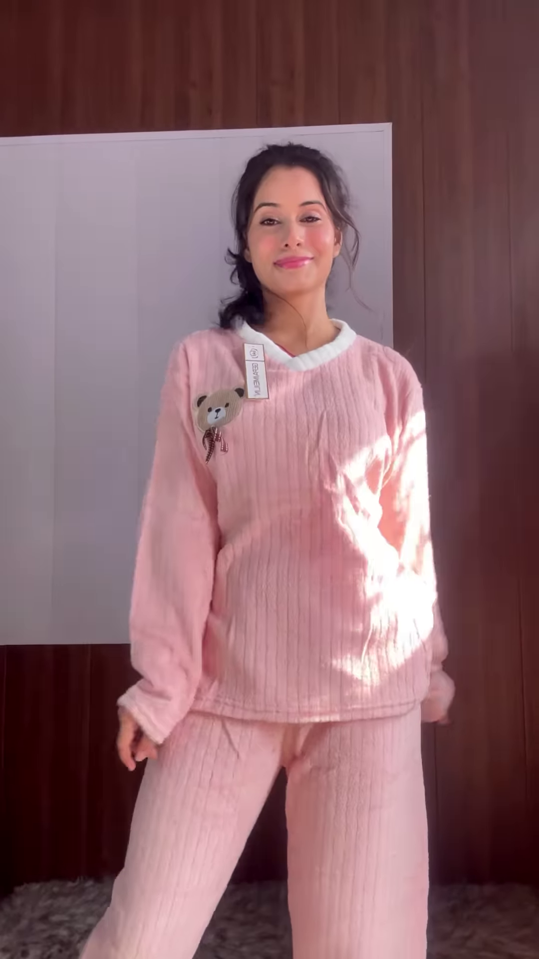 Plush & Fuzzy Co-ord Sets 🧸❄️ With Embroidery & Pastel Charm – Blue, Strawberry & Dog Variants - Image 2