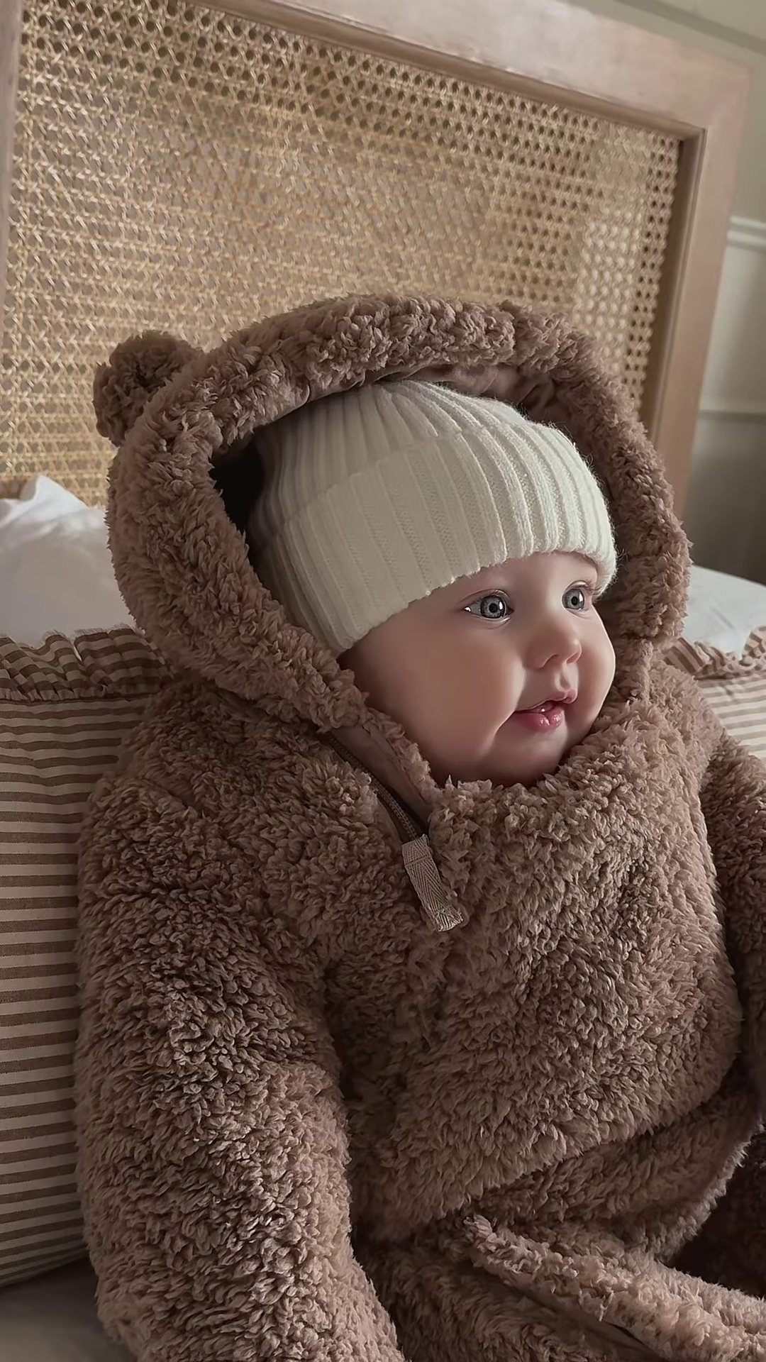 Plush Bear-Hooded Doll Outfit π§Έπ With Furry Texture & Ear Detail β Brown Variant - Image 4