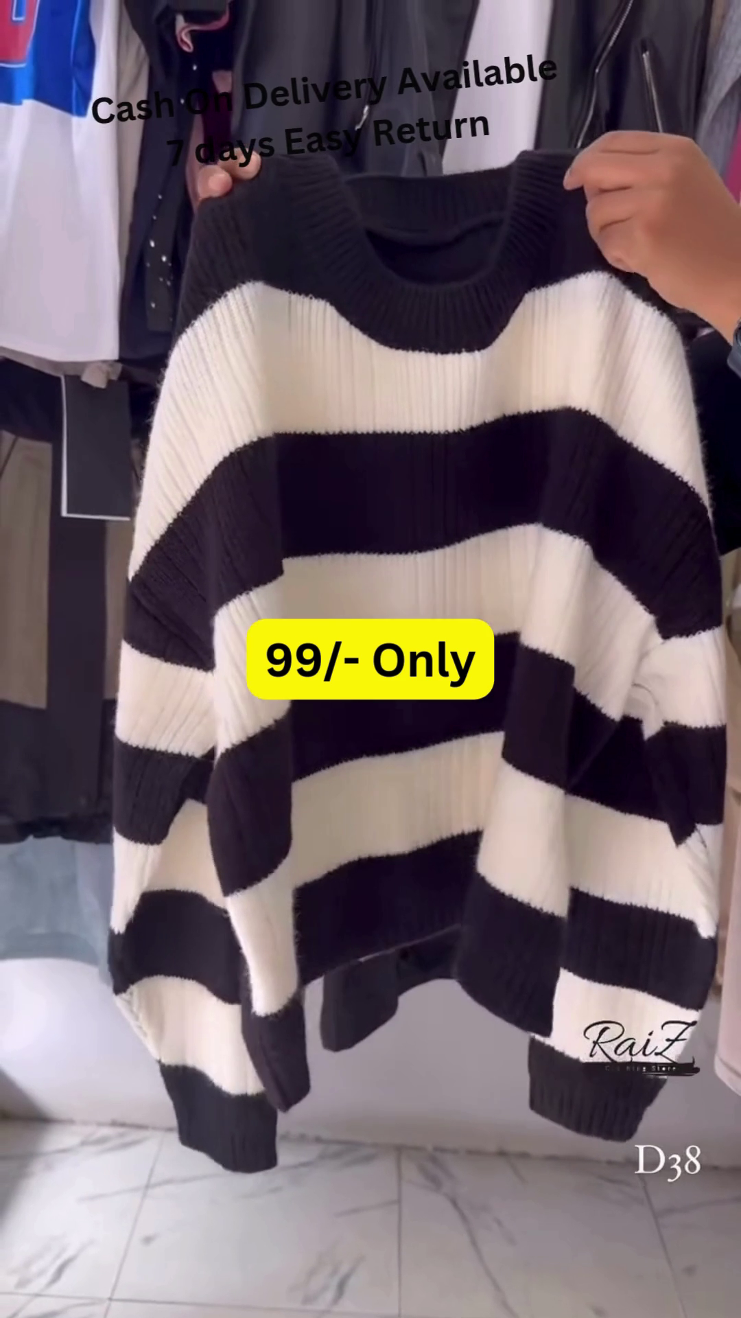 Multi-Color Striped Sweaters π§Άπ§₯ β Soft Knitwear in Brown, Gray, Black, Pink & Yellow Variants - Image 2