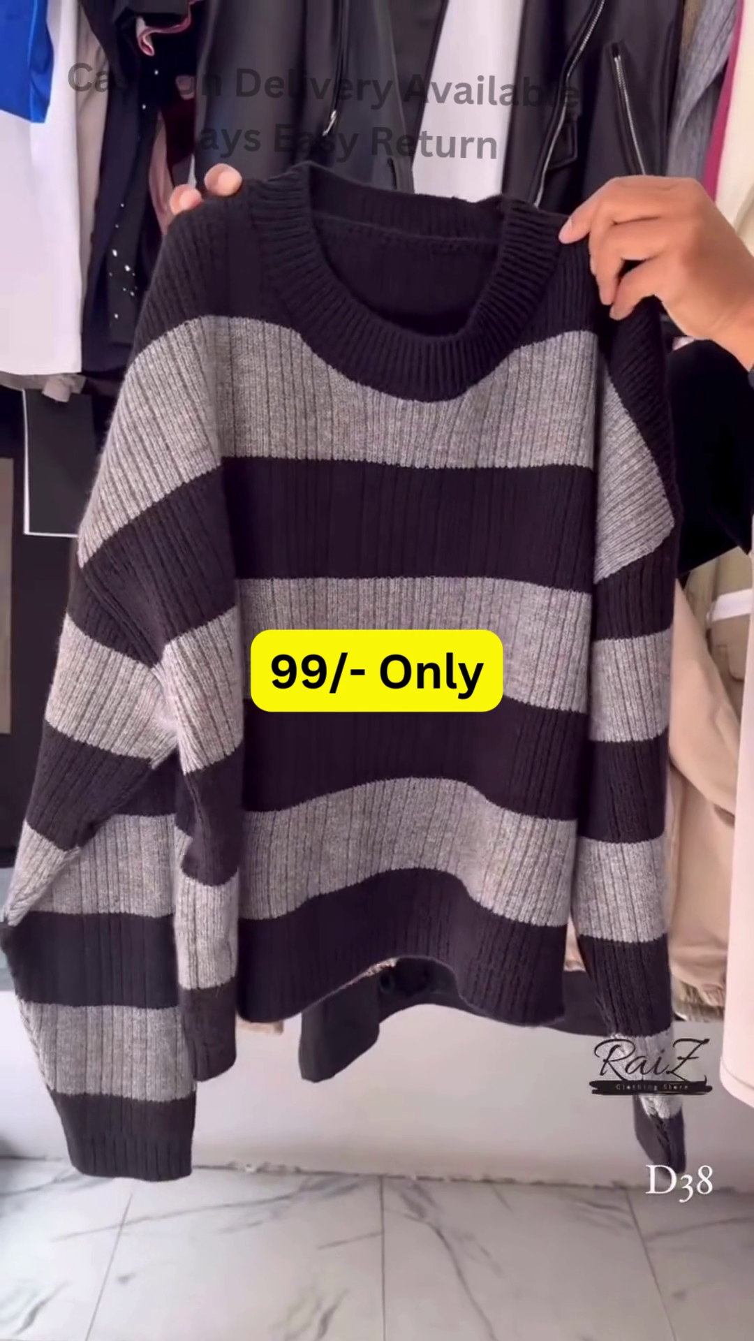 Multi-Color Striped Sweaters π§Άπ§₯ β Soft Knitwear in Brown, Gray, Black, Pink & Yellow Variants - Image 6