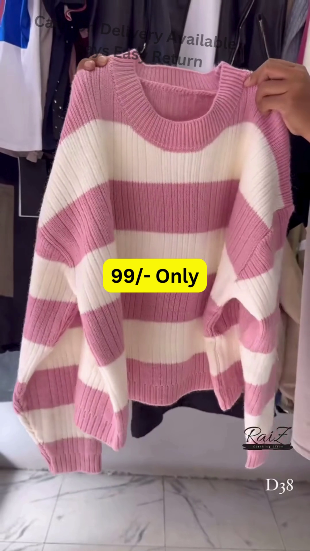 Multi-Color Striped Sweaters π§Άπ§₯ β Soft Knitwear in Brown, Gray, Black, Pink & Yellow Variants - Image 7