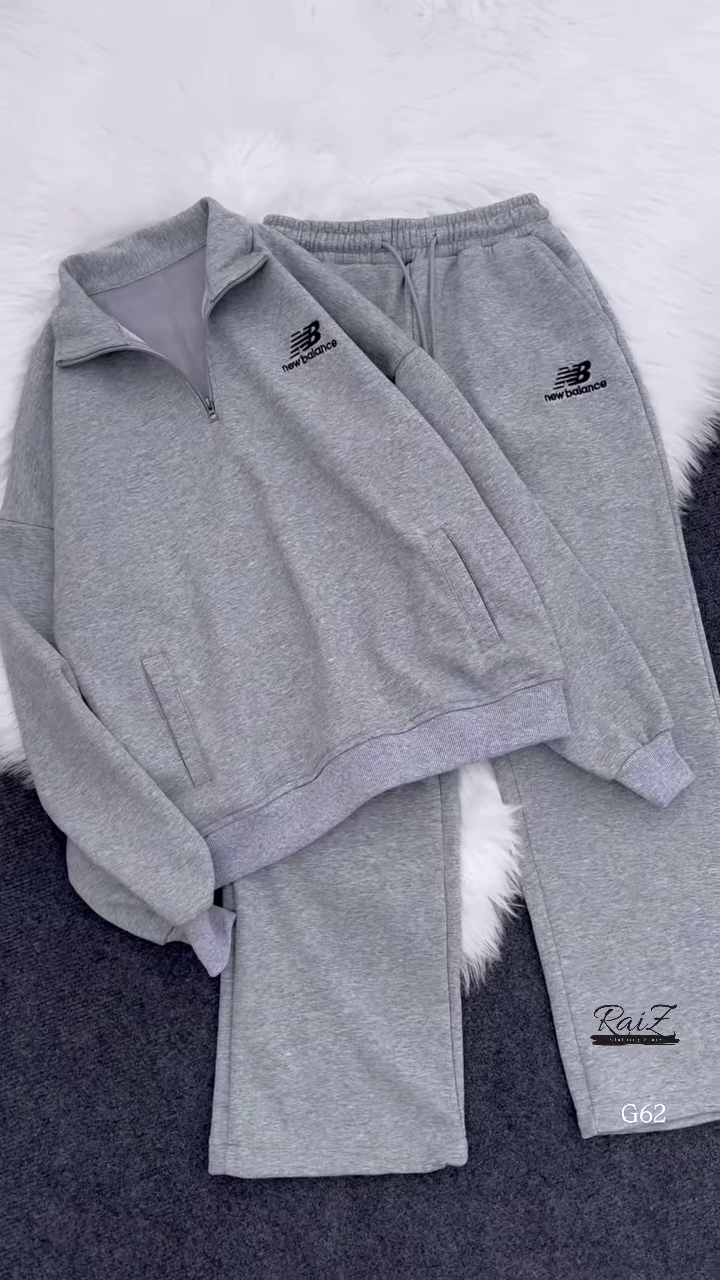 Zip-Up Tracksuit Sets 🧥👖 – Coordinated Sweatshirt & Jogger Combos in Grey, Red & Beige Variants - Image 2