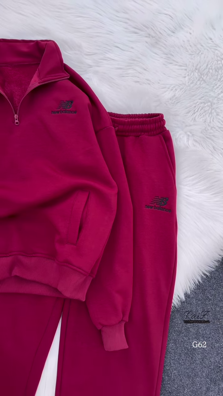 Zip-Up Tracksuit Sets 🧥👖 – Coordinated Sweatshirt & Jogger Combos in Grey, Red & Beige Variants - Image 4