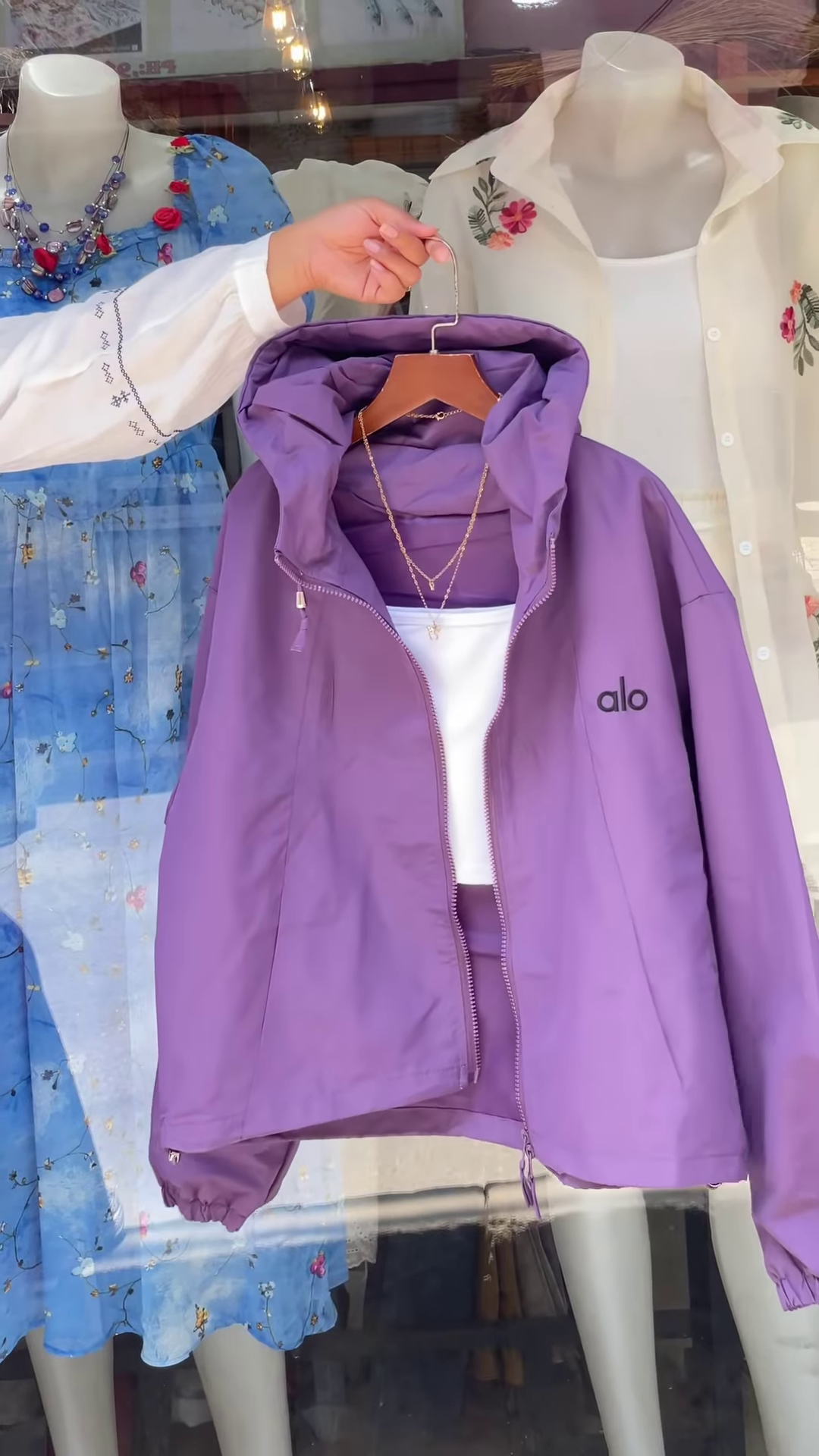 Boutique Hooded Zip-Up Jackets π§₯πΈ β Orange, White & Purple Variants with Layered Styling - Image 5