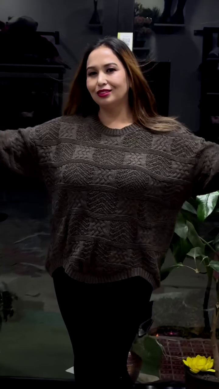 Textured Knit Sweaters π§Άπ§₯ β White, Maroon & Black Variants with Raised Pattern Detailing - Image 4