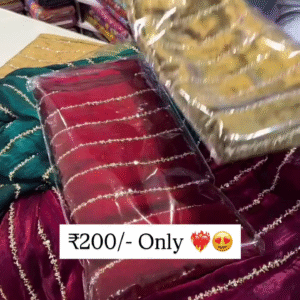 Elegant Soft-Finish Saree with Delicate Sequin & Thread Line Work