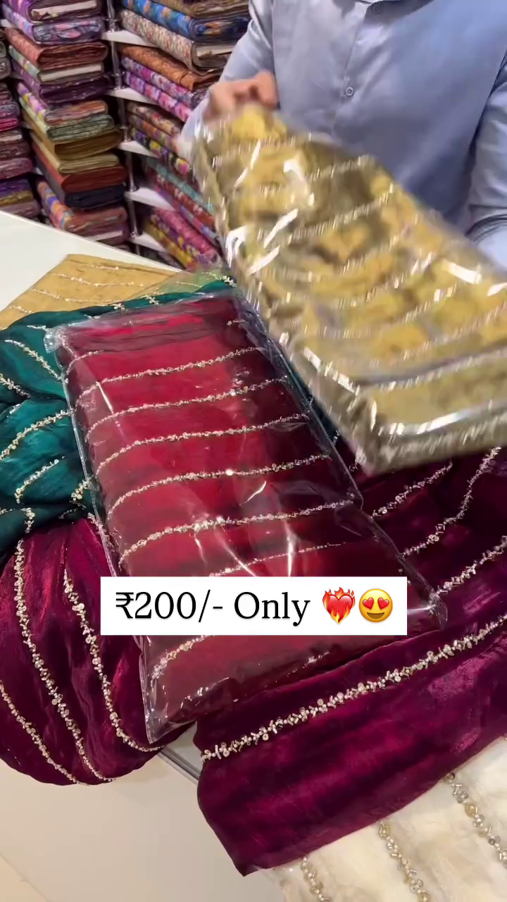 Elegant Soft-Finish Saree with Delicate Sequin & Thread Line Work