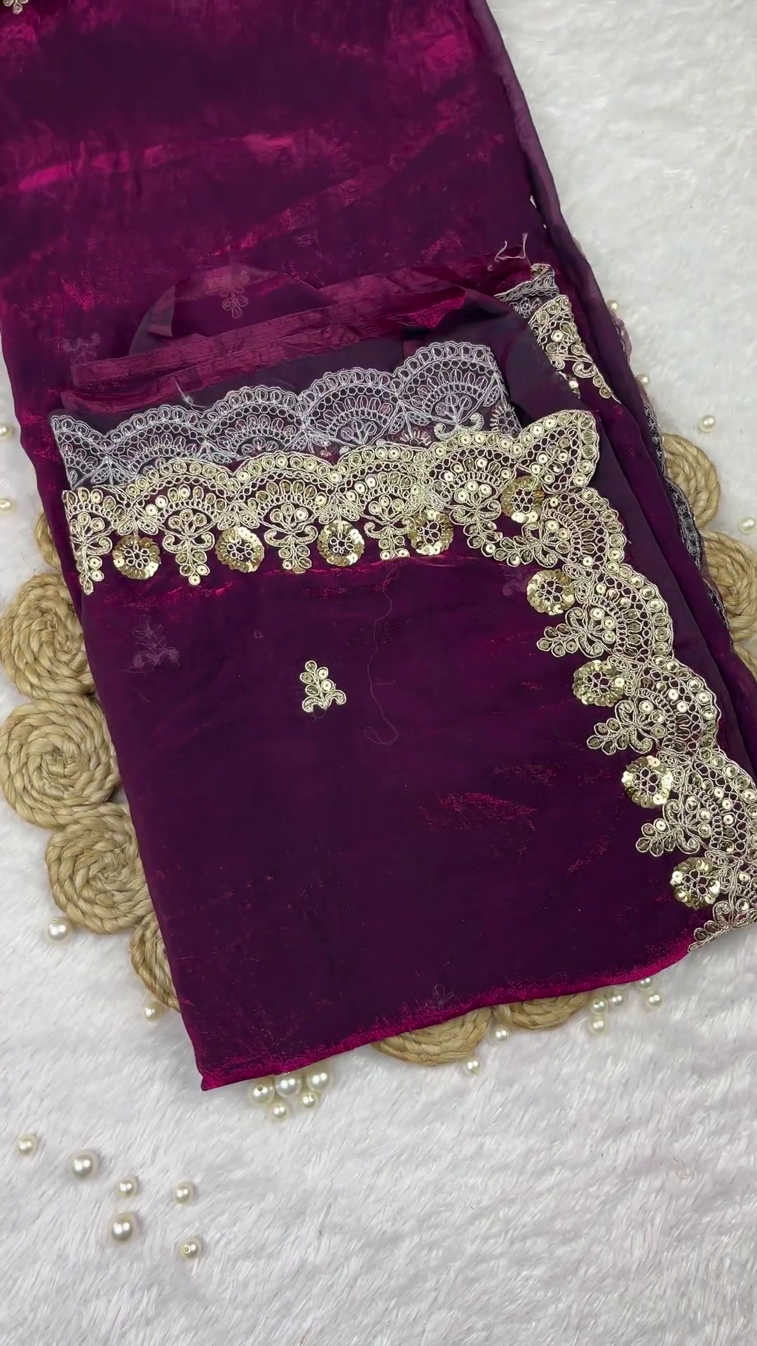 Royal Plum Scalloped Designer Ensemble - Image 2