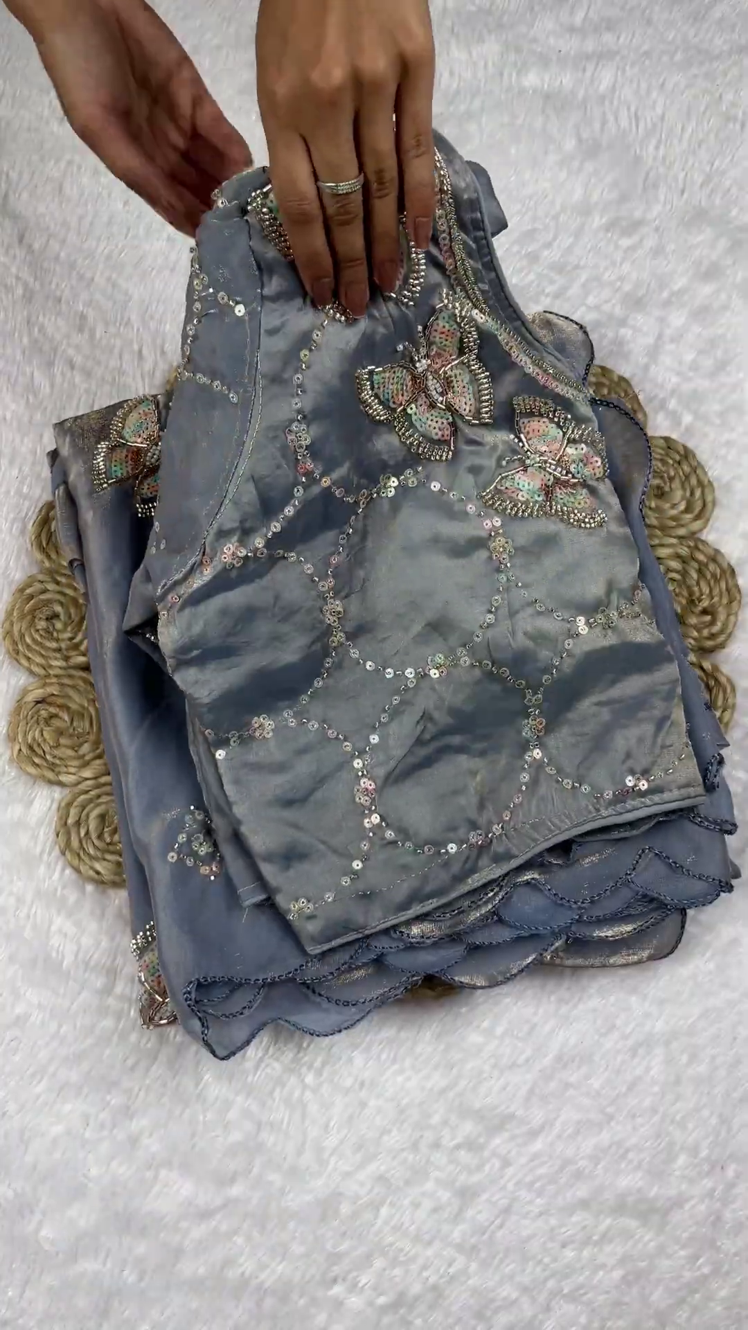 Royal Magenta Velvet Embellished Suit Set