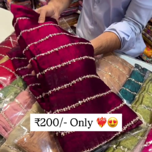 Opulent Wine Velvet Saree with Shimmering Lace Detailing