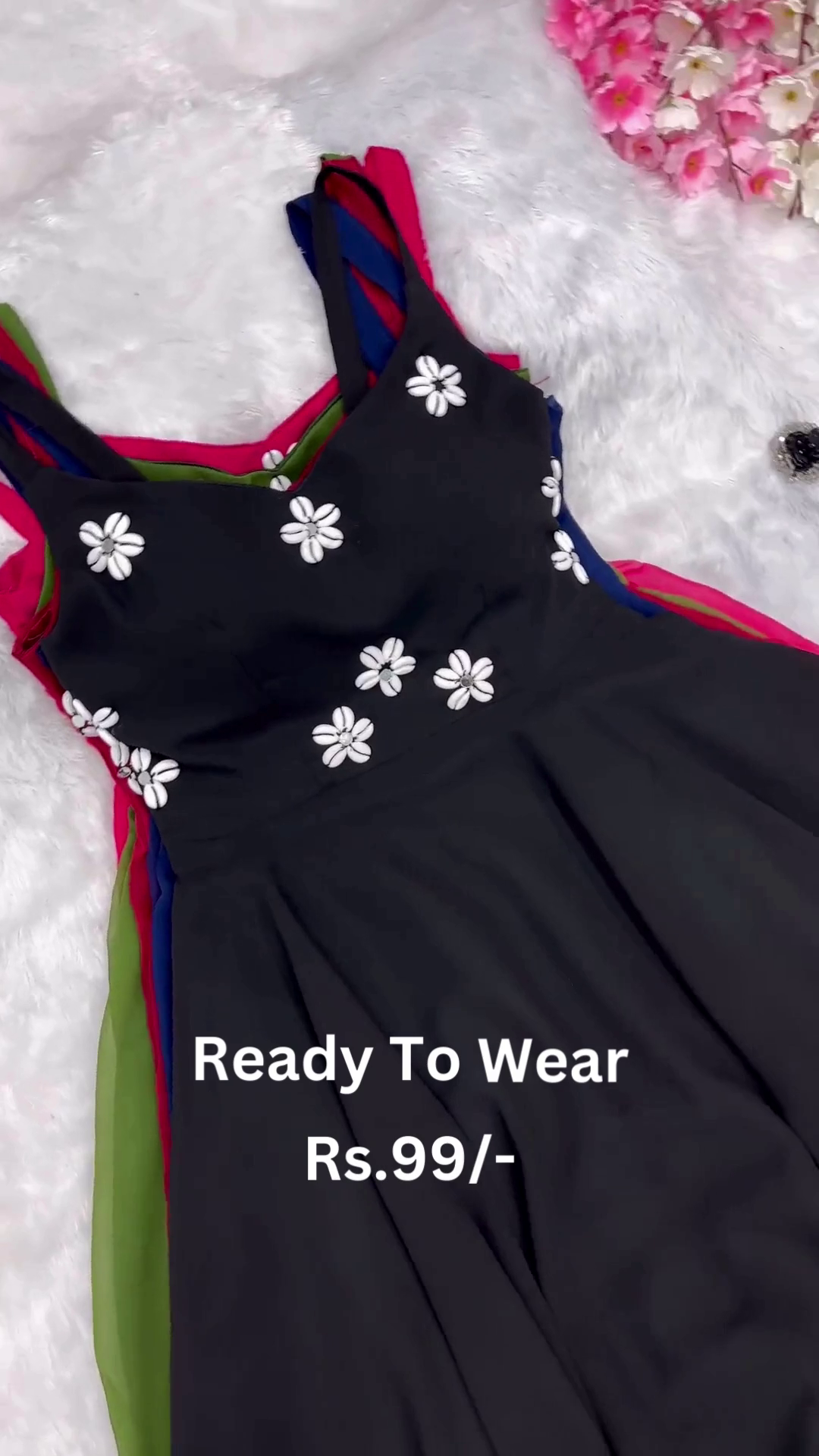 Midnight Bloom: Sleeveless Floral skater Dress