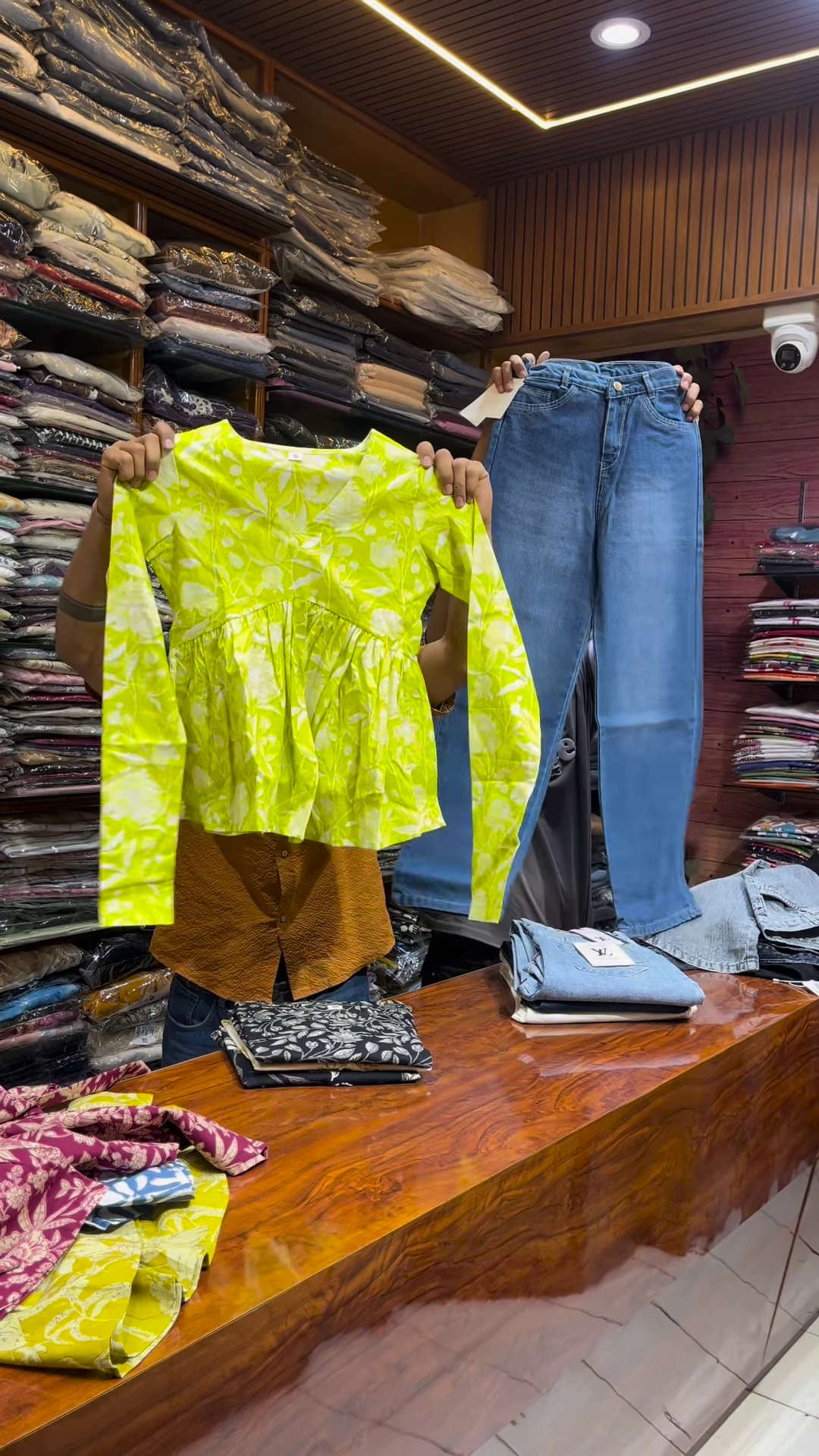 Black Floral Peplum Top with White Straight Pants – Chic Casual Co-Ord Set for Everyday Elegance - Image 3