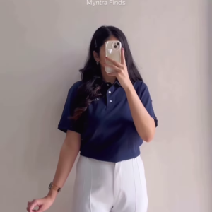 Navy Polo T-Shirt with White Pants – Smart Casual Streetwear Haul Look