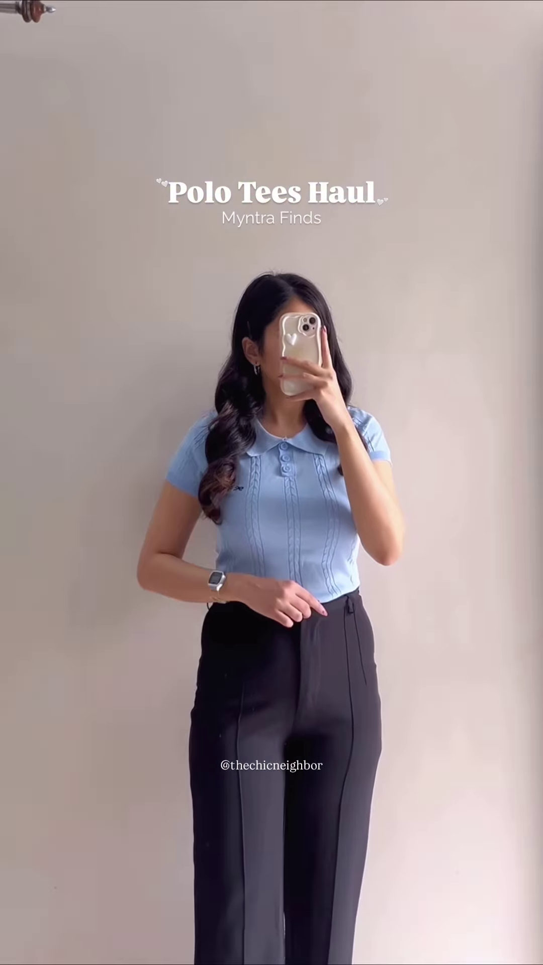 Navy Polo T-Shirt with White Pants – Smart Casual Streetwear Haul Look - Image 3