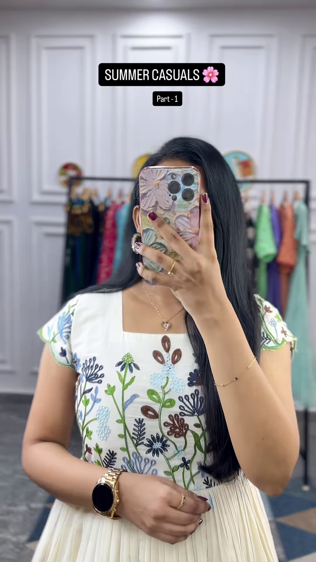 Women’s Light Green Tiered Ruffle Dress – Summer Casualwear with Mirror Portrait Styling - Image 11