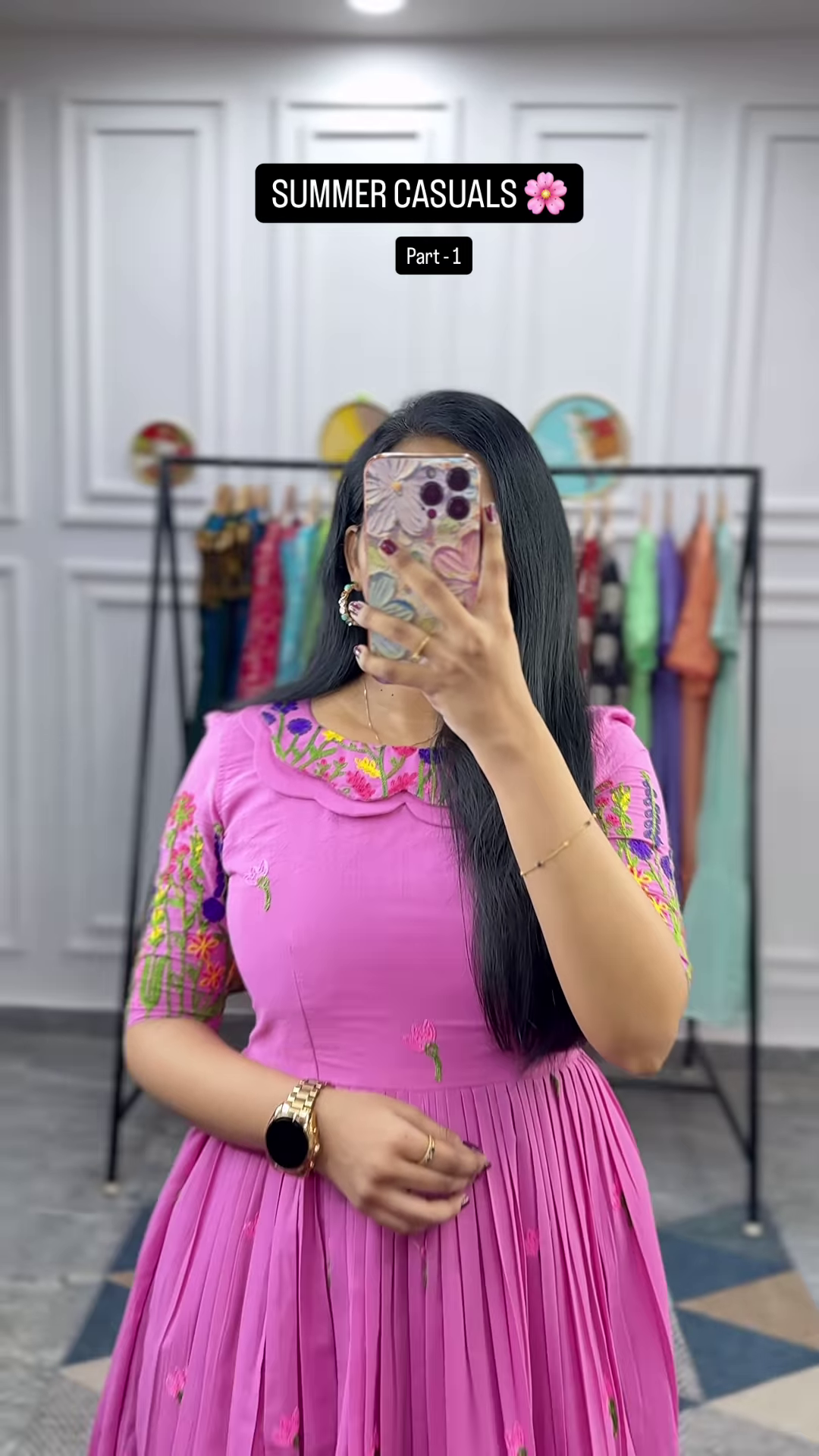 Women’s Light Green Tiered Ruffle Dress – Summer Casualwear with Mirror Portrait Styling - Image 8