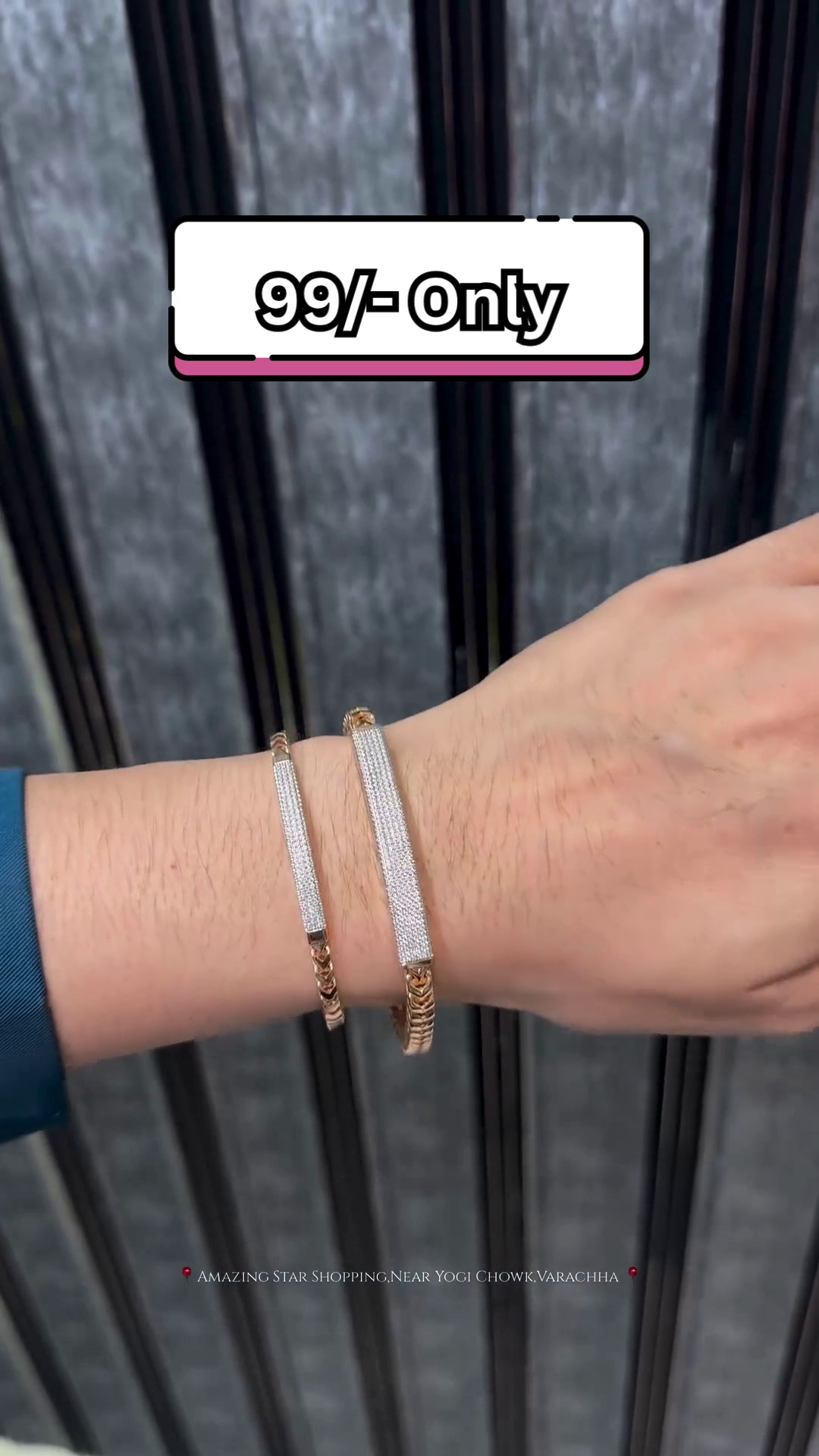 Unisex Dual-Tone Metal Bracelets - Image 3